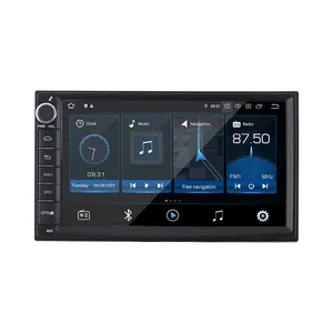 PTENGD 7-Zoll-Bildschirm 2 Din Auto Video Universal Autoradio Stereo WIFI FM AM BT Android Auto Stereo DVD-Player mit Drehknopf