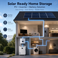Batterie de stockage d'énergie domestique à cycle profond 5 kWh, WIFI, moniteur intelligent, empilable, 512V/48V 100Ah, garantie 10 ans, pour système solaire de secours