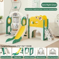 Ensemble de jeu pour enfants en plastique HDPE, toboggan, balançoire, maison de jeu, jouet éducatif pour l'intérieur et l'extérieur, pour bébé, maison, maternelle, divertissement familial