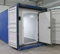 Chambre froide préinstallée mobile en conteneur de 20 pieds, chambre froide de plain-pied