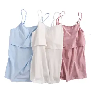  Katoen Tank Zwangerschap Tops Crop Tops Moederschap Zomer Shirt Wrap Verpleging Zwangerschap Vrouwen Kleding Borstvoeding Top Losse