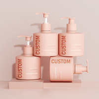 Bouteille vide en plastique PE de 300 ml avec pompe pour lotion, gel douche et shampoing, couleur personnalisée, prix usine