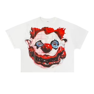 Boxy recadrée t-shirts 100% coton Y2K imprimé graphique t-shirts Streetwear haute qualité luxe hommes T-Shirts - Product Image 1