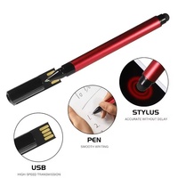 Stylo tactile en métal avec clé USB et pointeur laser - Cadeau d'entreprise 4 Go 8 Go 16 Go pour événements annuels promotionnels