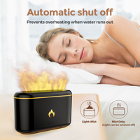 Diffuseur d'arômes et humidificateur électronique 3D pour la maison, avec effet flamme et huiles parfumées personnalisables