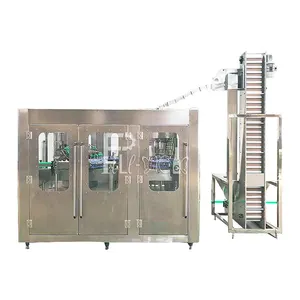 Automatic 3 in 1 3000-15000BH Glass Bottle Orange Juice Beverage Hot Filling Machine / Plant /Equipment with TWIST OFF Screw Cap