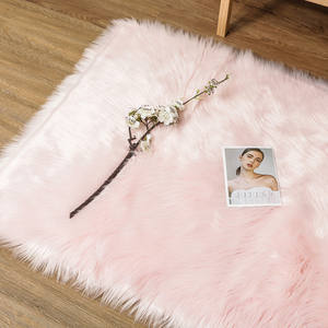 Haute qualité en peluche Pile Rectangle <span class=keywords><strong>fausse</strong></span> <span class=keywords><strong>fourrure</strong></span> tapis fabriqué à la machine rose <span class=keywords><strong>fausse</strong></span> <span class=keywords><strong>fourrure</strong></span> tapis tapis pour salon chambre - Product Image 6