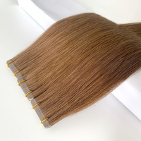 Extensions de cheveux à bandes adhésives populaires, tissage de peau, lisses, cheveux humains Remy 100% européens, tissage unique, 40 pièces par paquet, sans perte, douces et brillantes