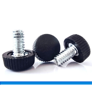 M3 M4 M5 Metric Carbon Thép Tùy Chỉnh Núm Vít Có Thể Điều Chỉnh Đầu Nhựa Có Knurled Vòng Ngón Tay Cái Vít 0.01Mm Dung Sai - Product Image 1