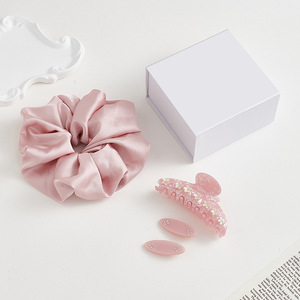 SAIYII Neuerscheinung Haaraccessoires Geschenkset Box Rosa Serie Blumen-Acetat-Haarspange Strass-Haarklammer Souvenir-Geschenkbox - Product Image 2