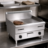 Grilles à gaz commerciales pour restaurants, plaques de cuisson en acier inoxydable, équipement de grillade pour restaurants