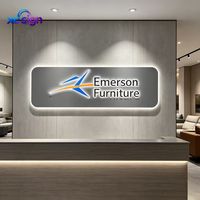 Enseigne Commerciale LED Personnalisée en Acrylique avec Logo, Bandes LED Étanche IPX5, Télécommande Multicolore - Décoration Murale pour Bureau, Mariage, Maison