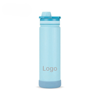Bouteille d'eau isotherme portable à double paroi, anti-fuite, réutilisable, pour l'école, le sport et les sorties
