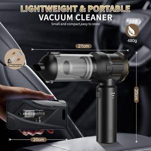 Aspirateur à moteur sans balais 16000PA Portable sans fil dépoussiérage en un clic aspirateur de voiture 100W avec dépoussiéreur - Product Image 6
