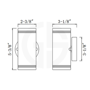 Basse tension étanche finition bronze antique MR16 lampe en laiton mural haut et bas lumière lumière de paysage - Product Image 3