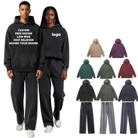 Ensemble de survêtement sportswear streetwear surdimensionné pour homme en polyester/coton tricoté respirant avec logo personnalisé – Collection automne
