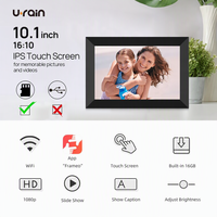 Bingkai Foto Digital Akrilik Wi-Fi 10.1 inci Layar Sentuh IPS Pemutar Video Android 6.0 1+16GB Resolusi 1280x800 Sensor Gerak