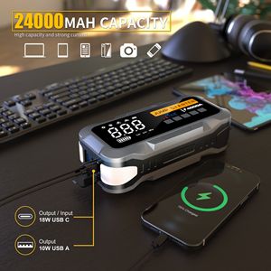 <span class=keywords><strong>2025</strong></span>年 トレンド <span class=keywords><strong>Power</strong></span> Station <span class=keywords><strong>12V</strong></span> カーバッテリー ブースターチャージャー タイヤインフレーター LEDライト付き カージャンプスターター - Product Image 6