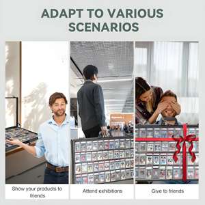 Vitrine de présentation de cartes en aluminium de grande taille, vitrine de présentation de cartes à collectionner adaptée aux cartes de sport/TCG/bijoux - Product Image 6