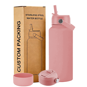 Bouteille isotherme personnalisée à revêtement doux, grande capacité 22oz 32oz 40oz, avec couvercle à paille, en <span class=keywords><strong>acier</strong></span> <span class=keywords><strong>inoxydable</strong></span>, pour boissons et eau - Product Image 1