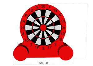 نفخ لكرة القدم لوح رمي السهام لعبة السهام المريّشة سهام القدم قابلة للنفخ للبيع ، لعبة قابلة للنفخ ل بارك - Product Image 2