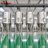 Équipement de fermentation commercial Cuves de fermentation de vinaigre de fermenteur conique à double paroi de glycol 1000L