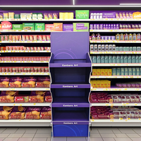 Support d'affichage pliable en carton ondulé recyclable pour la publicité de cadeaux et d'artisanat avec finition de laminage mat personnalisable