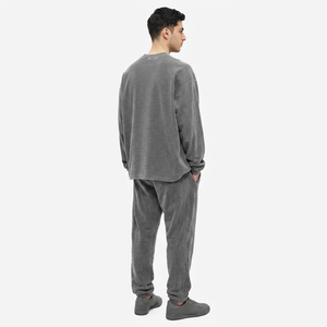 Sweat à capuche rétro noir délavé 240 g/m², coupe oversize, manches longues, effet vieilli, 100 % coton, pour homme, livraison DDP - Product Image 1