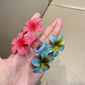 Hawaii đôi màu hoa móng vuốt lớn cho cô gái Phụ kiện tóc lớn Plumeria cá mập tóc móng vuốt Clip - Product Image 6