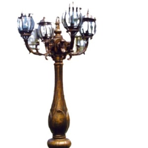 Lampe de jardin extérieure en alliage d'aluminium avec abat-jour en verre, source lumineuse LED, IP54, design à cinq têtes non détachables, pour utilisation en jardin - Product Image 5
