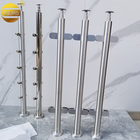 Vente en gros de quincaillerie moderne pour garde-corps en verre robuste, poteaux de balustrade en PVC et acier inoxydable pour escalier extérieur
