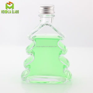 Design personalizzato all'ingrosso forma di <span class=keywords><strong>albero</strong></span> di natale chiaro 200ml 7oz 20cl bottiglie di vetro per liquore di vino olio d'oliva liquido con tappo a <span class=keywords><strong>vite</strong></span> - Product Image 2