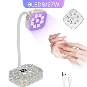 Lampe à ongles UV LED sans fil rechargeable avec capteur automatique, contrôle tactile, flexible à 360 degrés, séchage rapide du gel, lampe de table pour ongles - Product Image 1