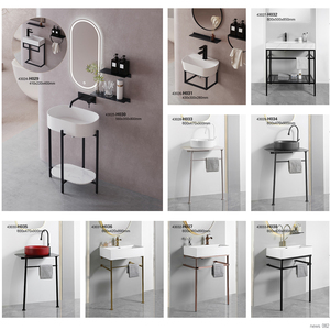 80% descuento moderno ahorrar espacio baño lavabo pared colgada toalla estante soporte Acero inoxidable lavabo toallero - Product Image 2