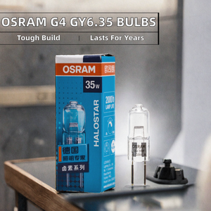 สำหรับหลอดไฟฮาโลเจน <span class=keywords><strong>OSRAM</strong></span> 12V <span class=keywords><strong>10W</strong></span> 20W 35W 50W แก้ว GY6.35 <span class=keywords><strong>G4</strong></span>สำหรับโรงแรมบ้านใช้ในร่ม - Product Image 2