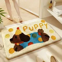 Tapis de sol super doux et moelleux à motif de dessin animé pour salle de bain et toilettes, antidérapant, décoration animale mignonne pour la maison