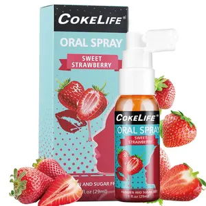 CokeLife 29ML semprotan Oral rasa buah pukulan pekerjaan Oral seks dalam tenggorokan semprot mengurangi Gag dapat dimakan Oral Jelly Label pribadi