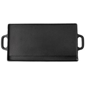 مستطيلة شواء لوح الشواء عكسها يلقي الحديد صينية - Product Image 2