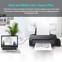 Kabel Printer USB 2.0 USB A Male ke B Male Ekstensi Pengisian Cepat 3A untuk Printer Canon untuk Epson untuk HP Aksesoris Komputer