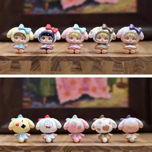 En stock 100% authentique 8 pièces/boîte Série Happy Sunday Boîte mystère Mignonne poupée en peluche PVC Dimoo Animal Porte-clés Pendentif Cadeau pour enfants - Product Image 5