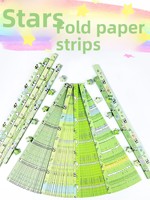 Bandes de papier origami Lucky Star en gros, motif rayé de dessin animé Panda, impression double face, emballage en boîte, décoration artisanale DIY
