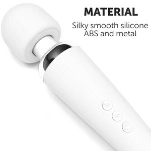 Üç silikon uyarıcı eki ile akülü Ultra değnek masaj, 20 güçlü titreşim desenleri lüks vibratör kitleri seks - Product Image 6