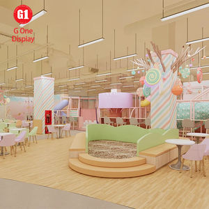 Conception de bar lounge moderne pour aire de jeux, mobilier d'aire de jeux pour enfants sur mesure, rénovation intérieure de restaurant familial - Product Image 3