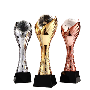 รางวัลถ้วยรางวัลทรงกลมคริสตัลขัดเงา สีทอง เงิน ทองแดง สำหรับงานอีเว้นท์ แฟชั่นทันสมัย รุ่น MH-NJ0343 - Product Image 3