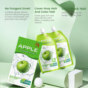 Joynna gros EAU <span class=keywords><strong>arabe</strong></span> naturel pomme cheveux couleur 96 sans ammoniaque 500Ml * 2 cheveux couleur crème pour femmes hommes noir cheveux teinture - Product Image 5