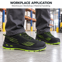 Chaussures de sécurité à embout composite personnalisées EN ISO 20345 avec tige en Fly Knit et semelle intermédiaire anti-perforation en Kevlar pour le travail en entrepôt