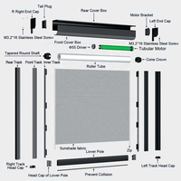 Persiana Enrollable Eléctrica para Exteriores con Control Remoto para Patio, Balcón y Pérgola