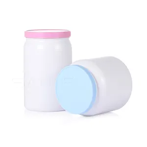Pote de plástico de leite em pó 1000ml, com frasco rosado padrão alimentar para armazenar latas de cozinha no atacado