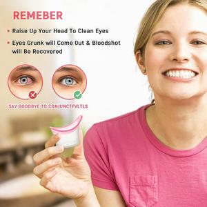 Kit de Vaso Portátil de Silicona para Lavado de Ojos, Herramienta de Cuidado Ocular Rápida y Eficaz para Aliviar Ojos Cansados, Refrescar, Limpiar Polvo y Maquillaje - Product Image 4