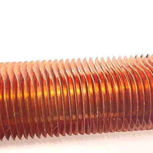 Spiral Finned Tube Evaporator Copper Finned Tube Extruded Copper Integral Fin Tube